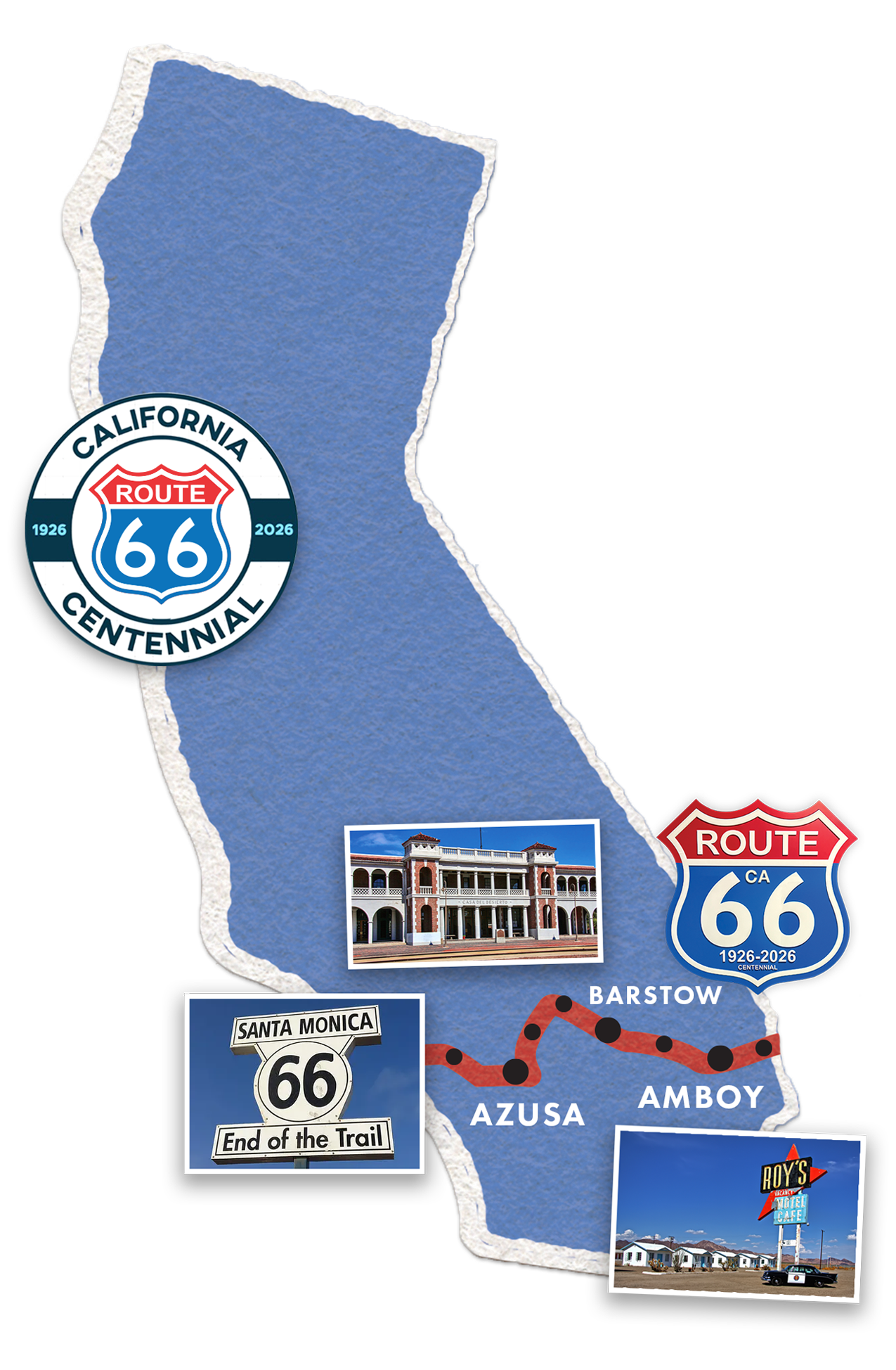 California Route 66 Centennial Monument project map