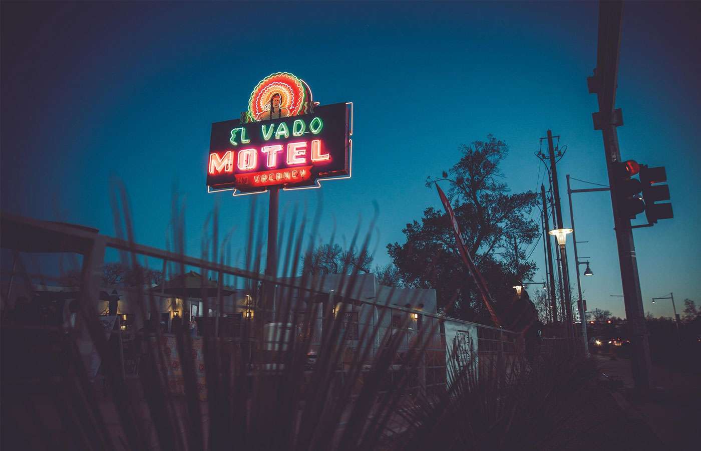 El Vado Motel neon sign in Albuquerque, New Mexico along Route 66