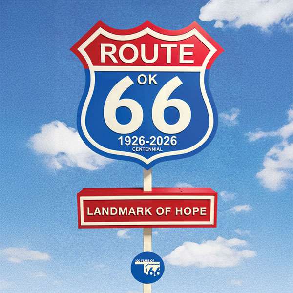 Landmark of Hope Route 66 Monument in Bethany, OK